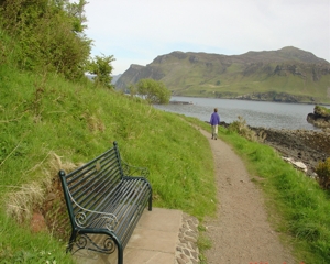 The footpath below the cliffs to Sgeir Mhor